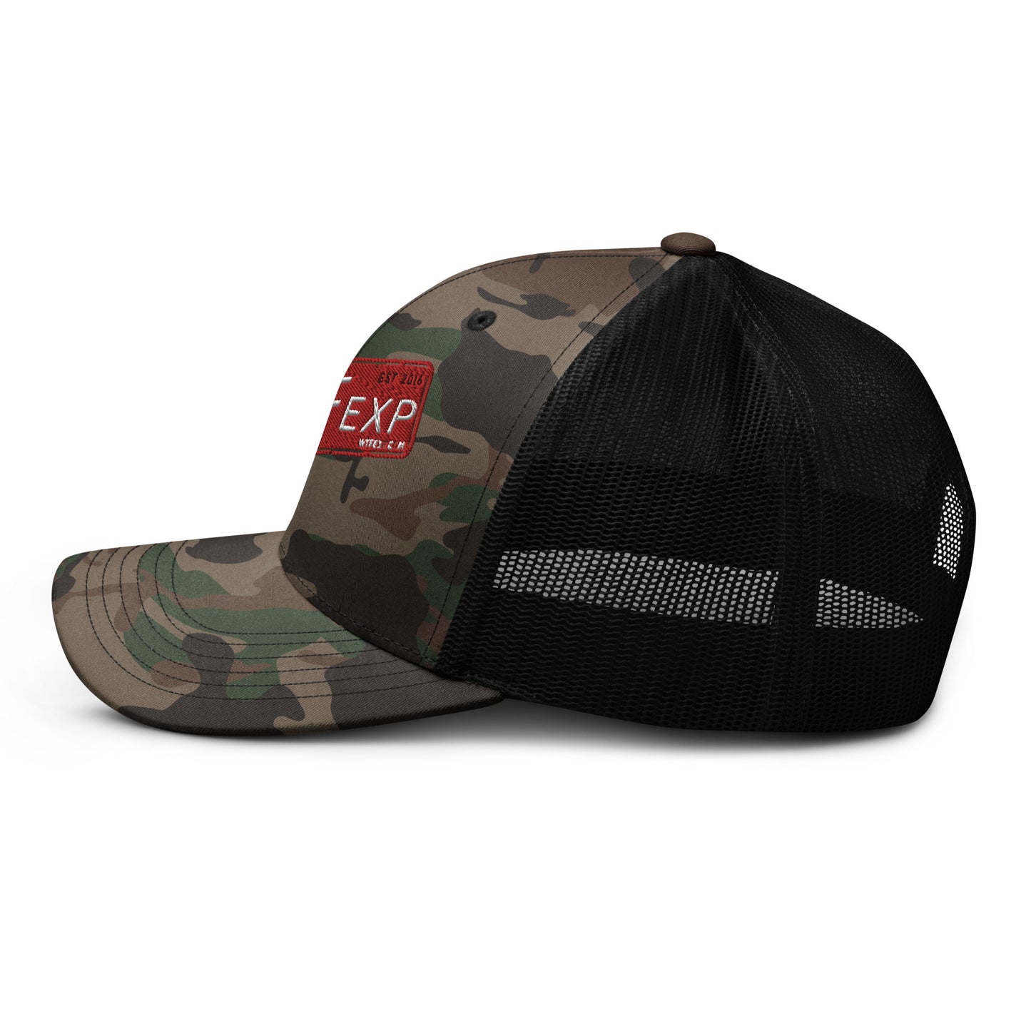 WTF Camo trucker hat