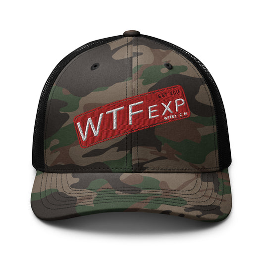 WTF Camo trucker hat